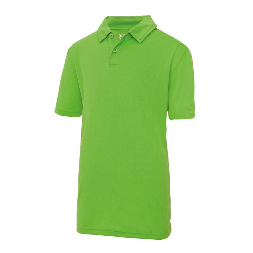 Just Cool Kids Big Boys Sports Polo Plain Shirt (Pack of 2) / Lime